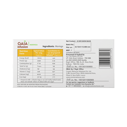 Gaia Infusion Moringa 25 Tea Bags