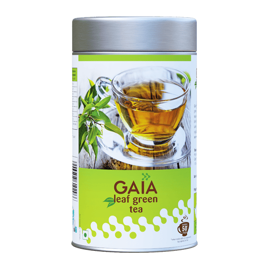 Gaia Green Tea Leaf Caddy 100g