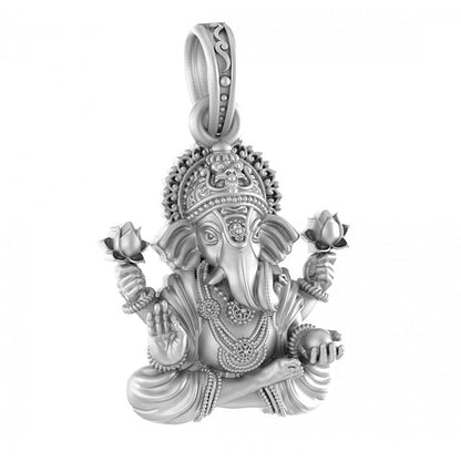 Bhagwan Ganesha Pure Silver Pendant for Men and Women  Ganpati Silver Pendant