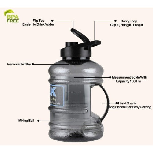 Sumo Gallon 1.5 Litre Protein Shaker Bottle