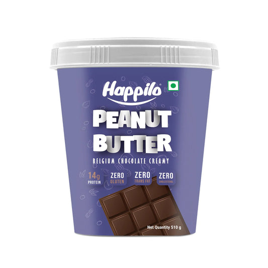 Happilo Belgium Chocolate Peanut Butter Creamy 510g