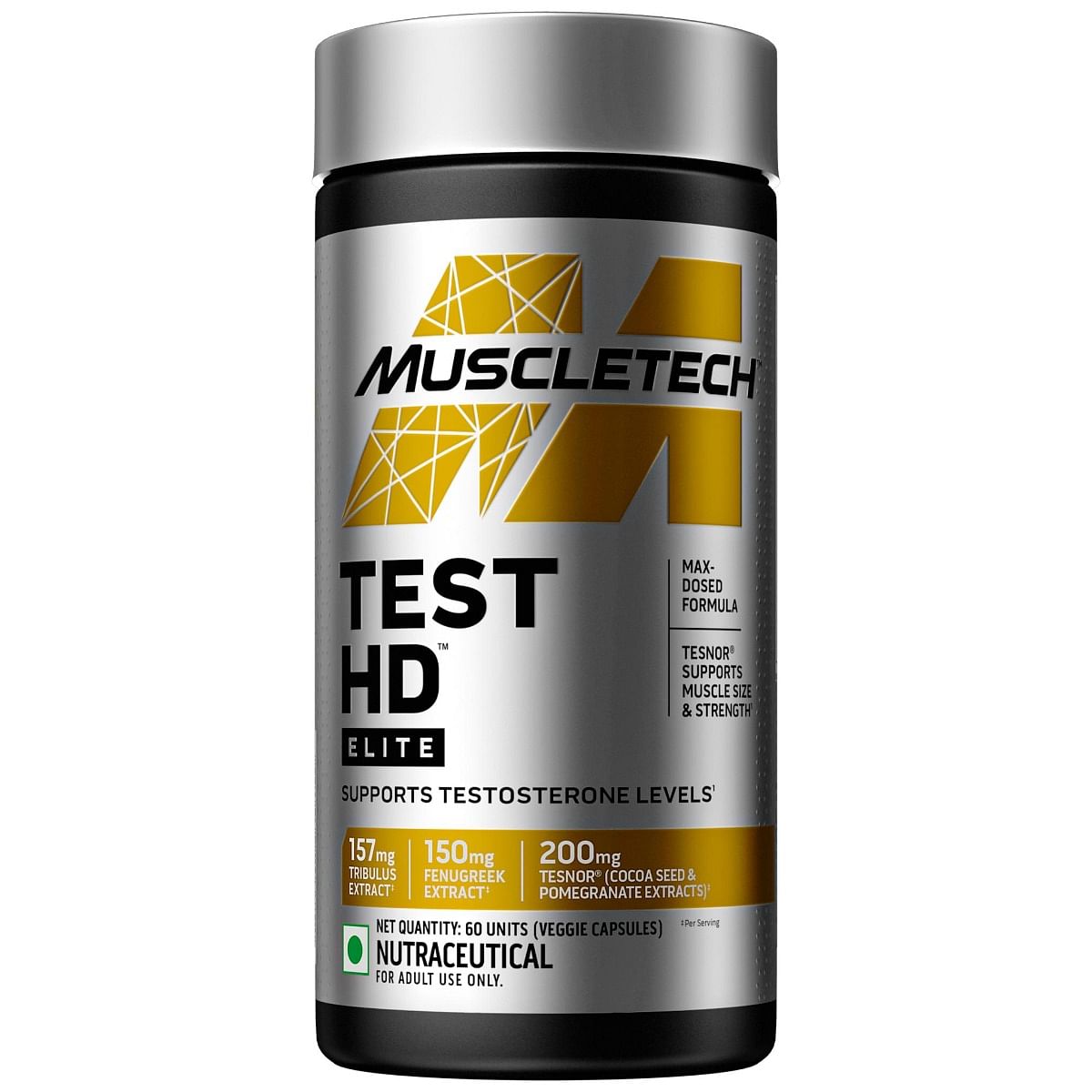 Muscletech Test Hd Elite Unflavoured 60 Units 180g - UNFLAVOURED