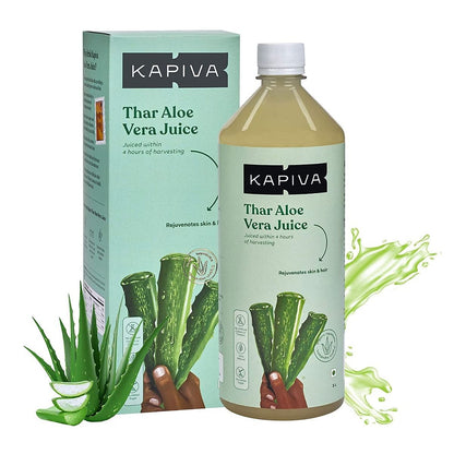 Skin and Hair Rejuvenation  Kapiva Thar Aloe Vera Juice Rejuvenates Skin  Hair 1 L Unflavoured  Zingavita Vitamin C Zinc Effervescent Tablets Natural Amla Extract for Strong Immunity