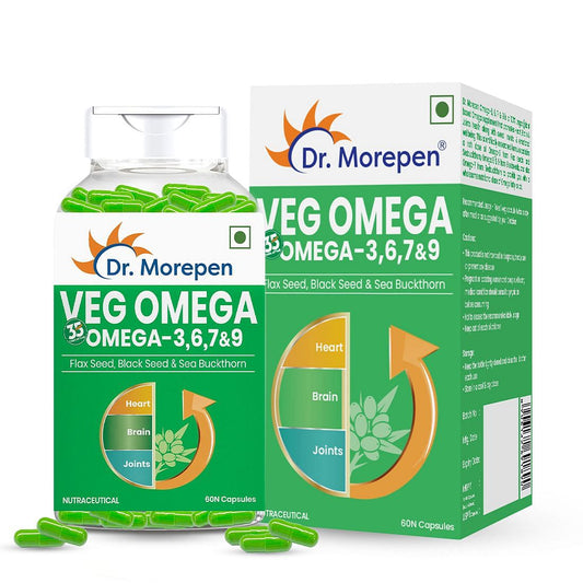 DR. MOREPEN Omega 3 6 7 9 Vegetarian Capsules 500mg - 60 Veg Capsules