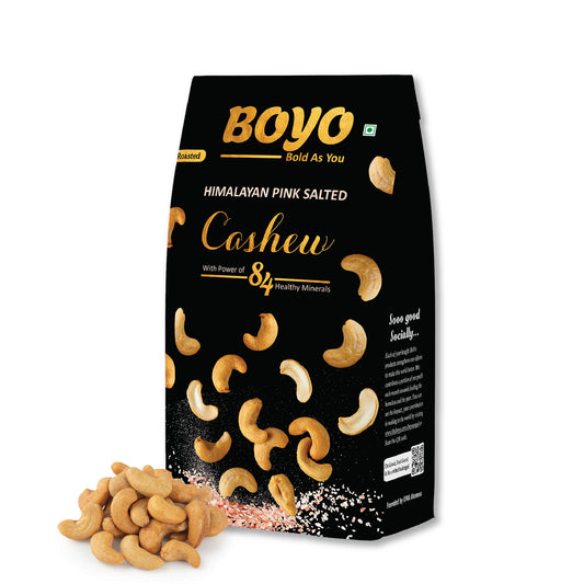 BOYO Roasted Cashew Nuts 200g Himalayan Pink Salted Crunchy Kaju