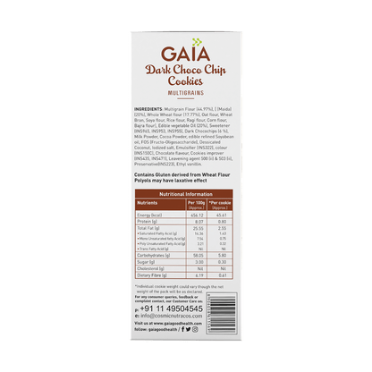 Gaia Dark Choco Chip Cookies 200g