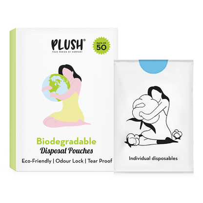 Plush Biodegradable Disposal Pouches Pack of 50