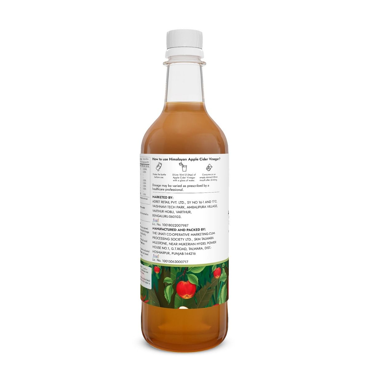 Kapiva Apple Cider Vinegar Aids Weight Loss 0.5 L Unflavoured