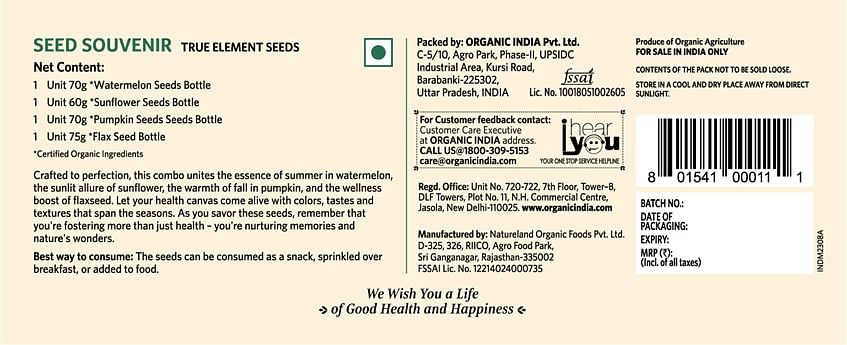 Organic India Seeds Souvenirs