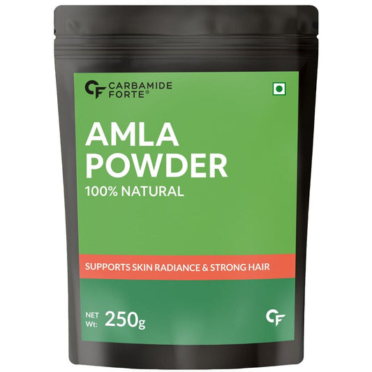 Carbamide Forte Amla Powder for Hair Growth  Skin Radiance for Men  Women  100 Natural Indian Gooseberry powder Free from Preservatives  Chemicals - 250g
