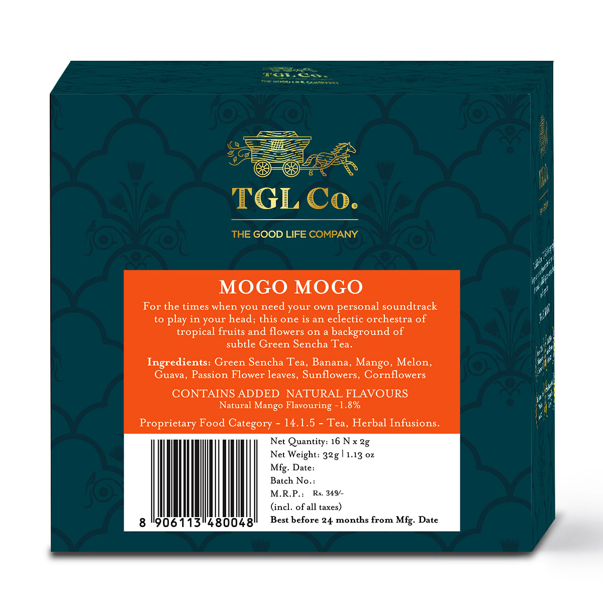 TGL Co. Mogo Mogo Green Tea 16 Tea Bags