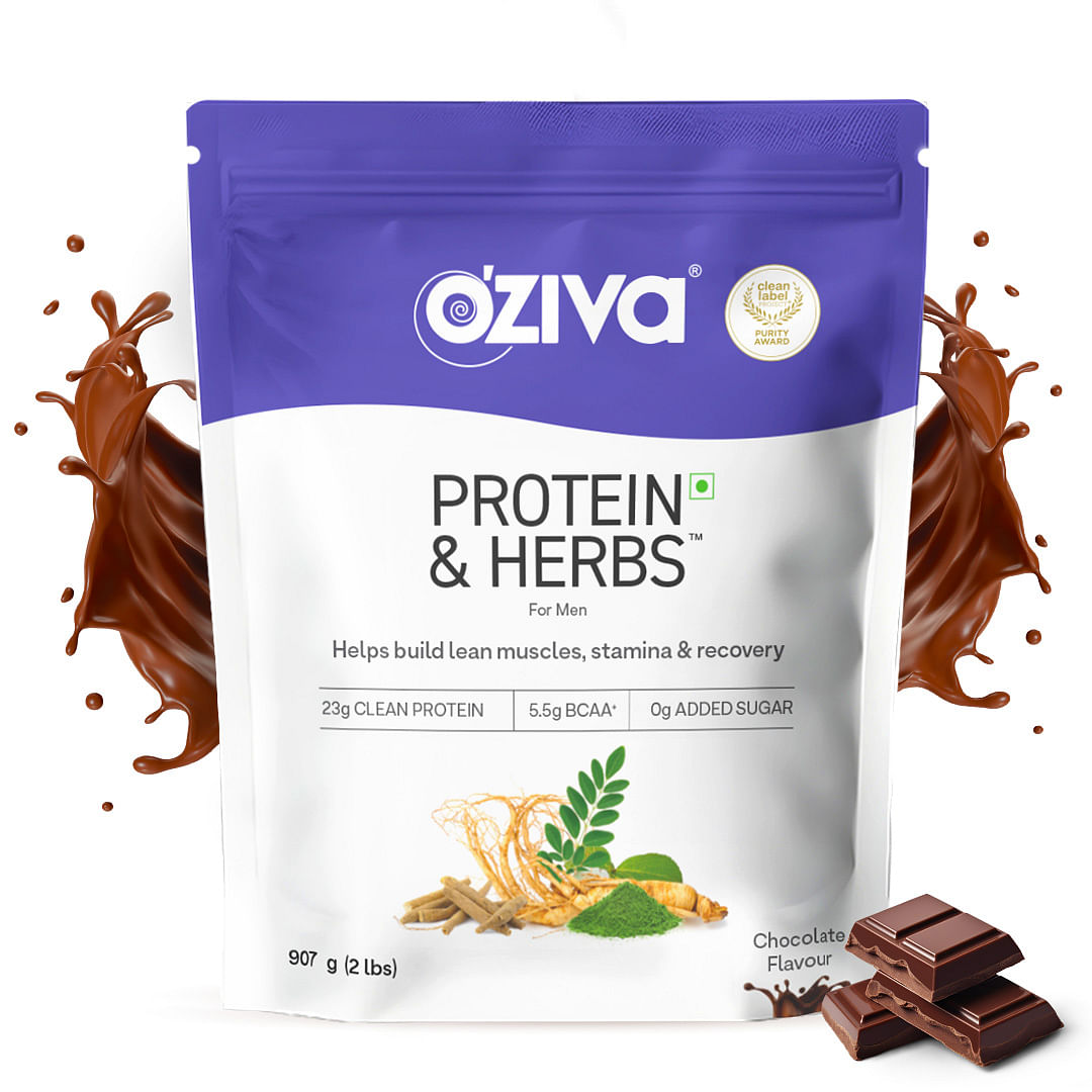 OZiva Protein  Herbs for Men Chocolate