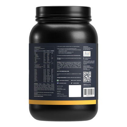 Nutrabay Gold Tri Blend Whey Protein Powder Hydrolyzed Isolate  Concentrate - 25g Protein 5.5g BCAA - 1Kg Malai Kulfi