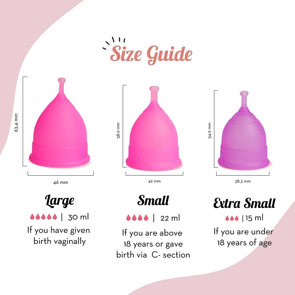 Plush 100 Reusable Menstrual Cup With Medical Grade Silicone Extra Small - Pink