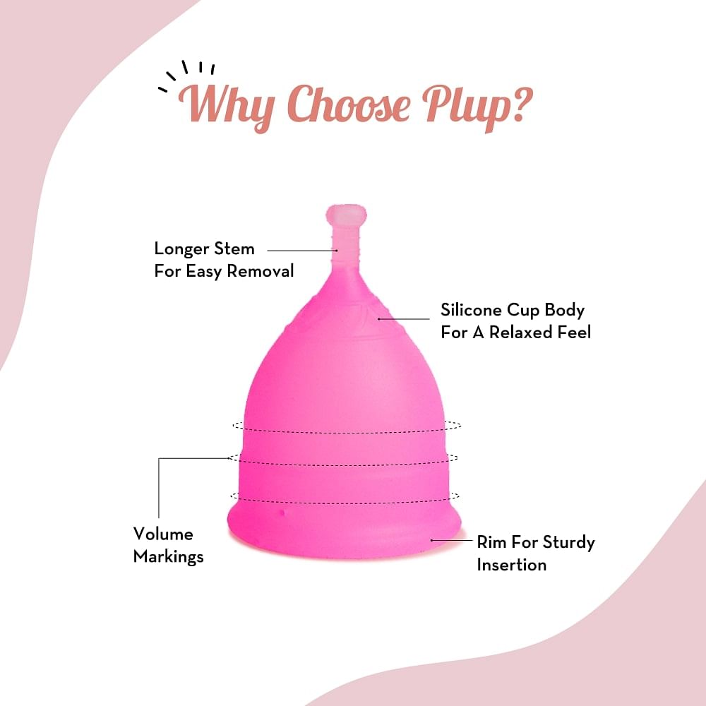 Plush 100 Reusable Menstrual Cup With Medical Grade Silicone Extra Small - Pink