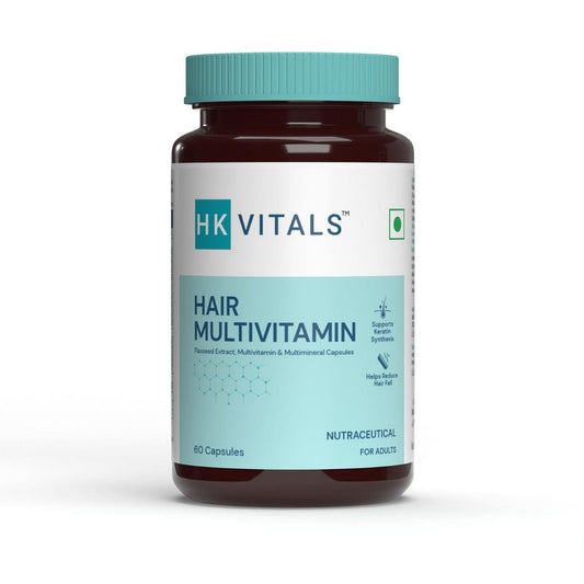 HealthKart HK Vitals Hair Vitamin with DHT Blockers Omega  Biotin Supports Keratin Synthesis  Helps Reduce Hair Fall 60 Multivitamin Capsules