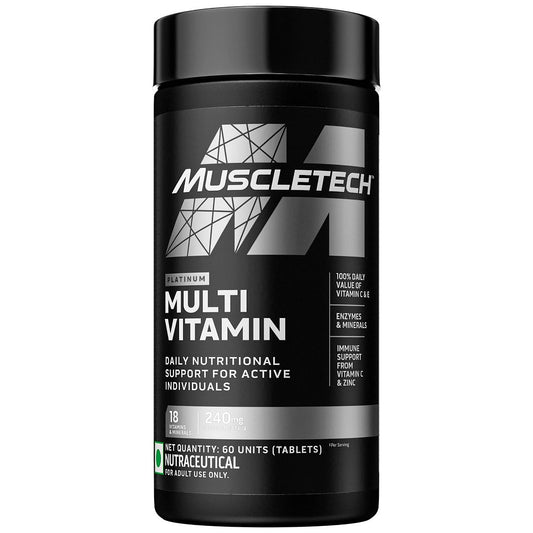 Muscletech Platinum Multivitamin Unflavoured 60 Units 180g - UNFLAVOURED