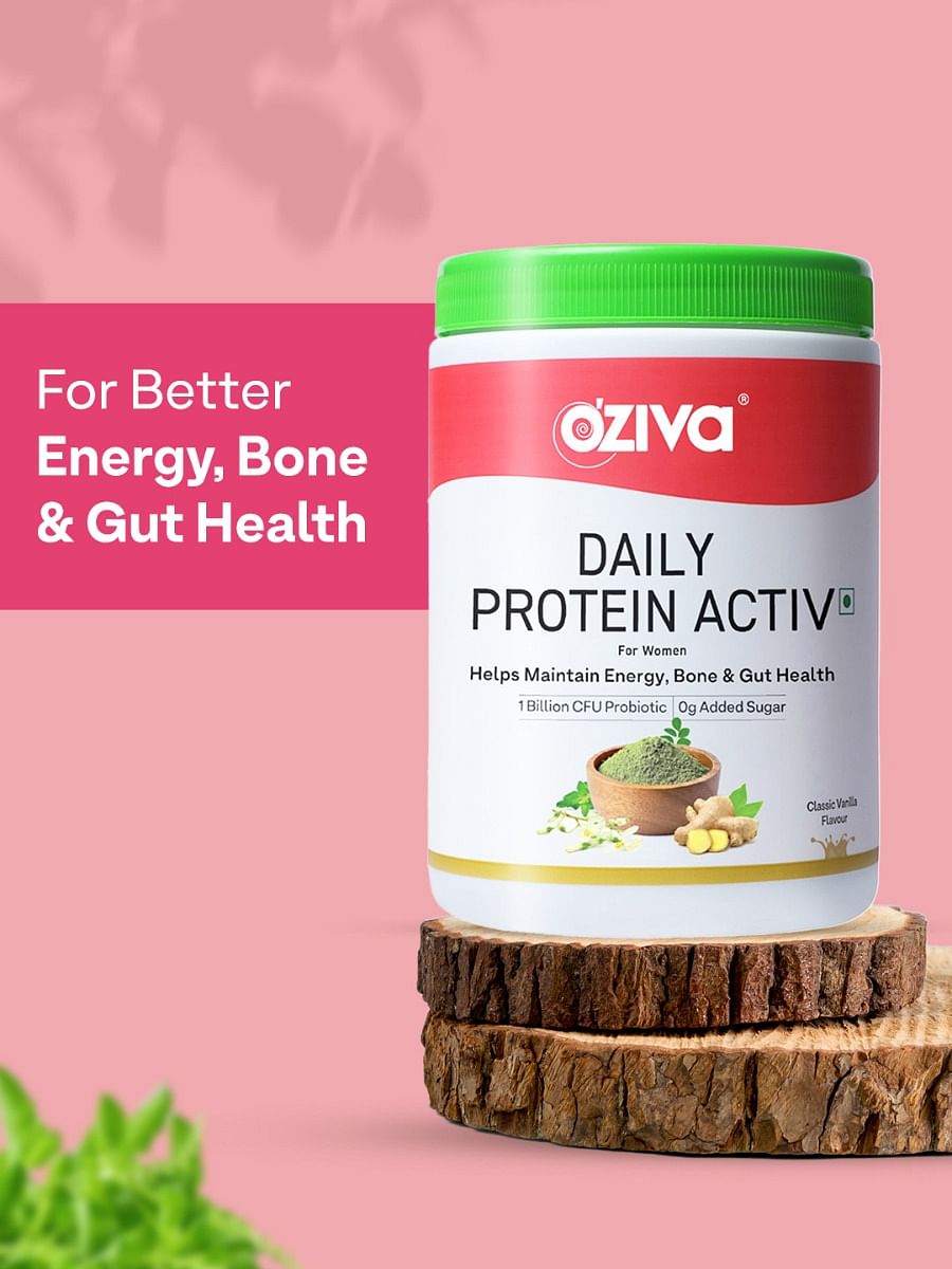 Oziva Daily Protein Activ for Women: Energy, Bone Health, Hormonal Balance, Clean Protein, Tulsi, Probiotics, Chocolate 300G