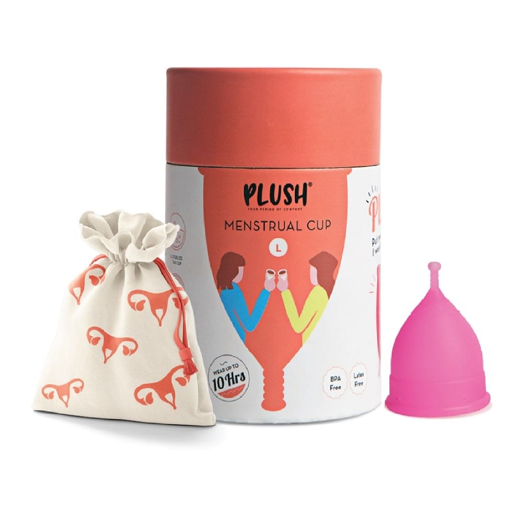 Plush 100 Reusable Menstrual Cup With Medical Grade Silicone Large - Pink