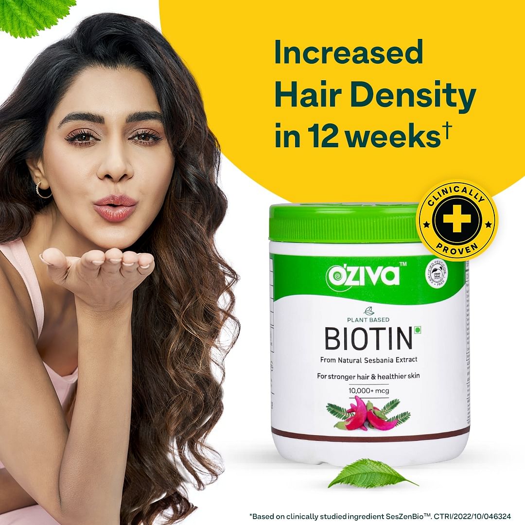 OZiva Plant Based Biotin Support Hairfall Control  Healthier Skin