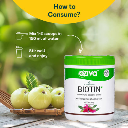 OZiva Plant Based Biotin Support Hairfall Control  Healthier Skin