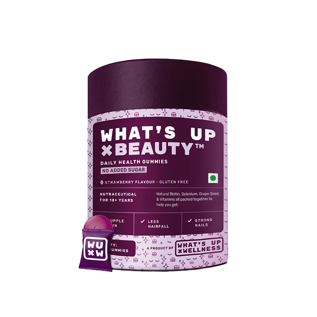 Whats Up Wellness Beauty No Added Sugar Gummies for Beauty Skin  Hair Hair Growth - 30 days pack