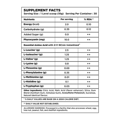 Bolt Nutrition Instantized Essential Amino Acids BCAA 5000 EAA Supplement for Men  Women BLUEBERRY BLAST 300gm