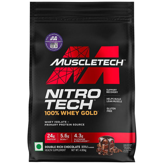 Muscletech Nitro-Tech 100 Whey Gold Double Rich Chocolate 4Kg - Double Rich Chocolate