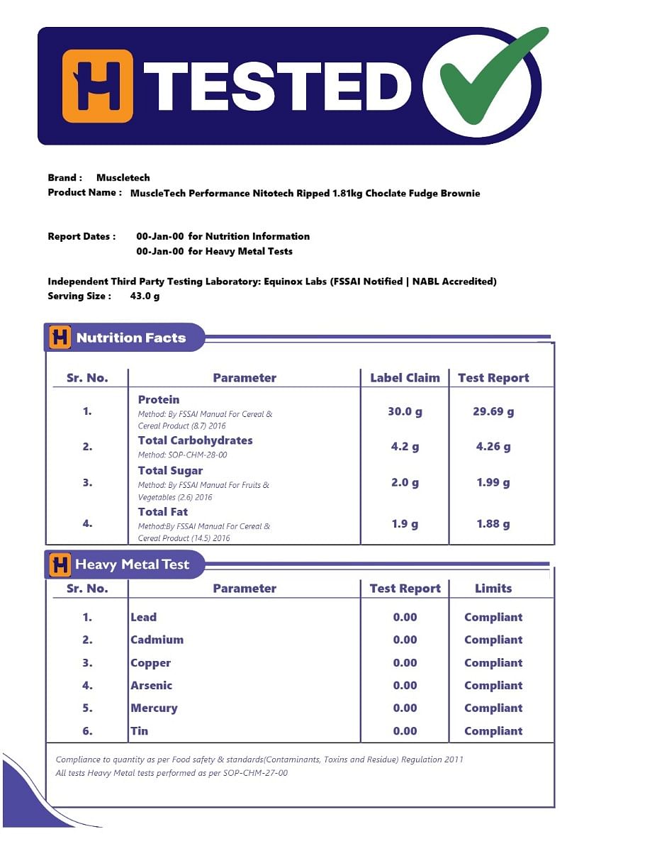 Muscletech Nitro-Tech Ripped French 1.81Kg