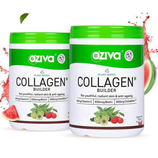 OZiva Collagen Builder for Anti-Ageing  Skin Radiance with Vitamin C Watermelon