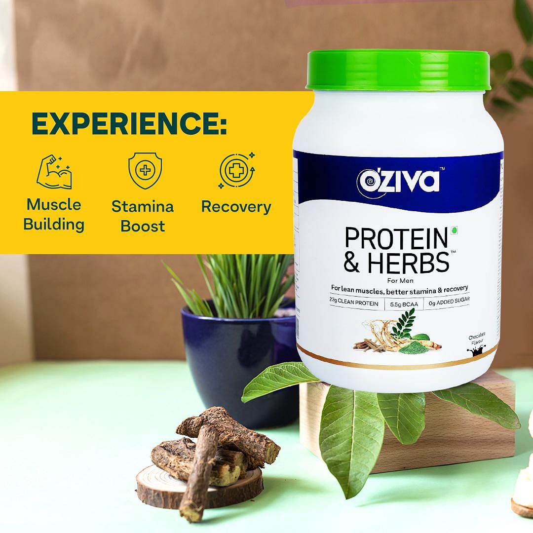 OZiva Protein  Herbs for Men Chocolate