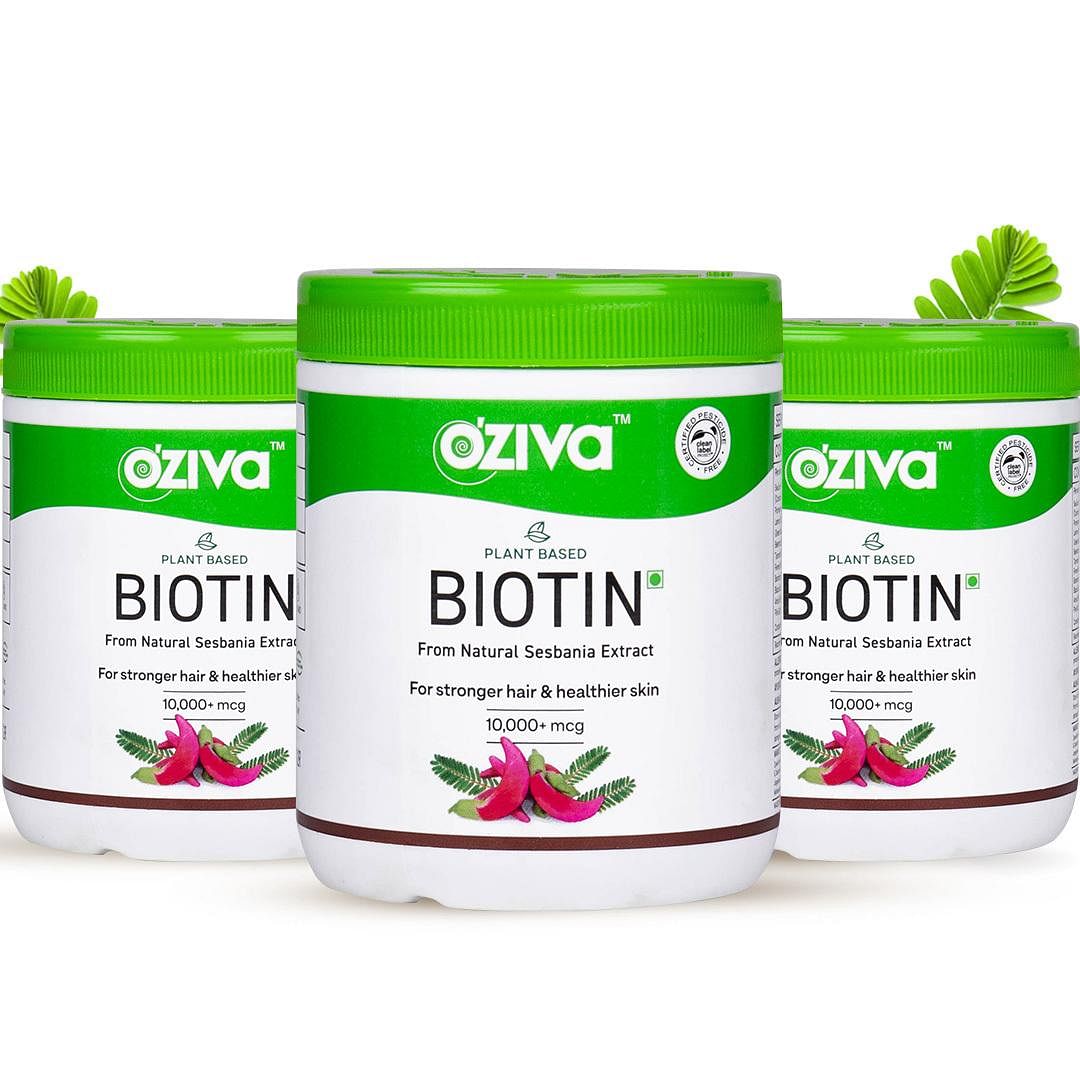 OZiva Plant Based Biotin Support Hairfall Control  Healthier Skin