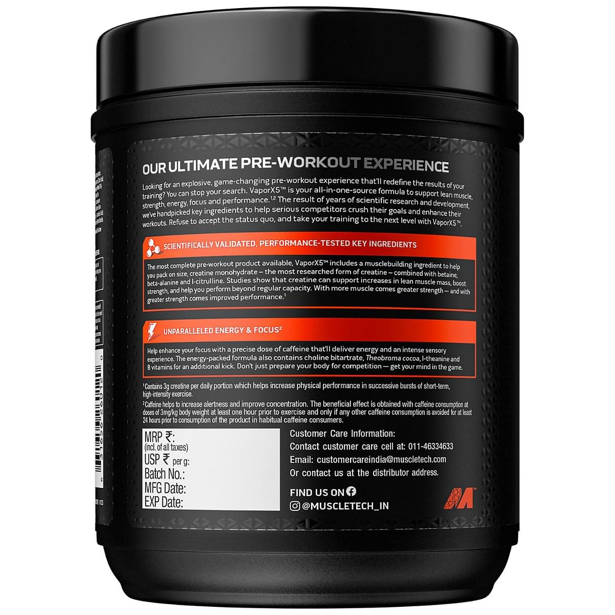 Muscletech Vaporx5 350g