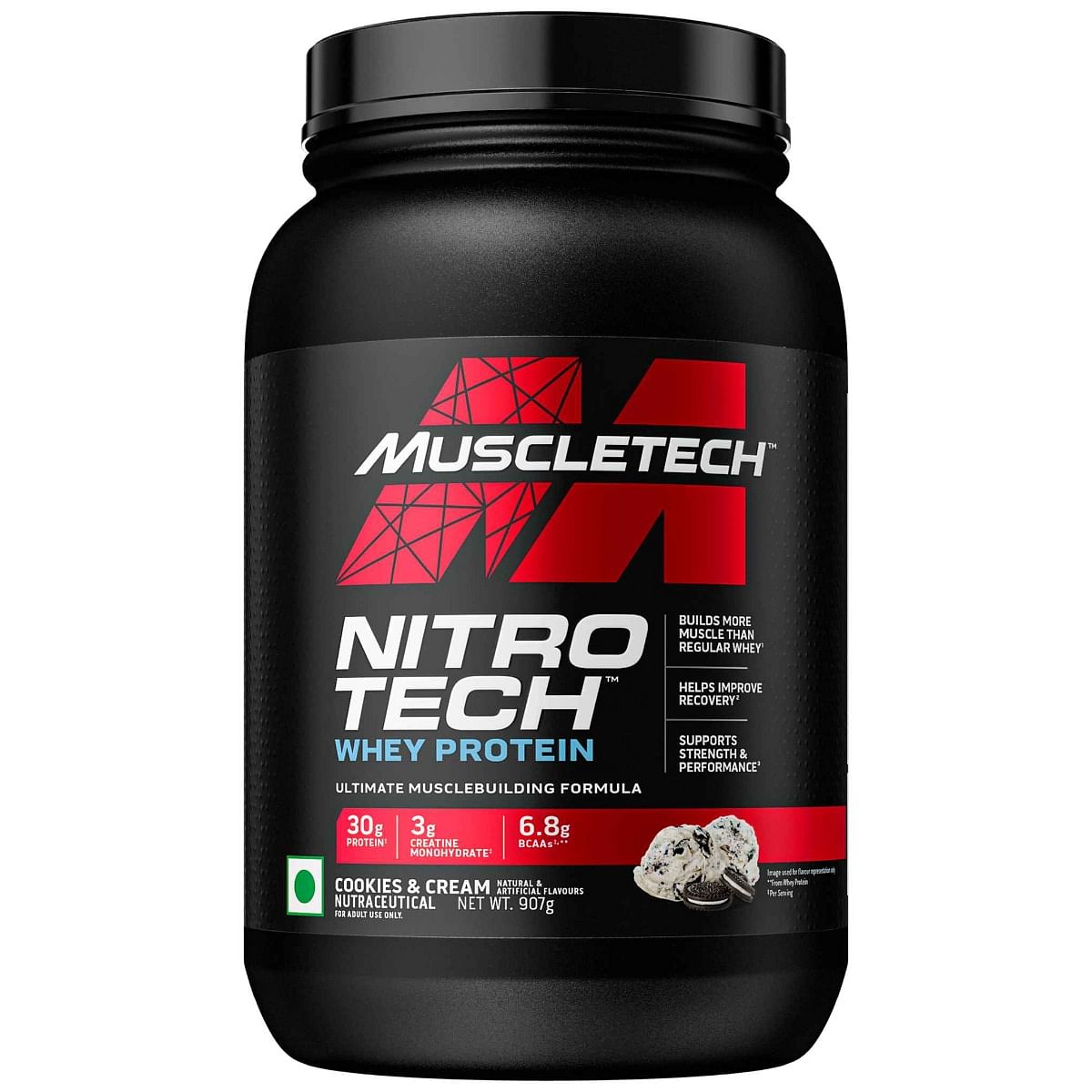 MuscleTech Nitrotech Whey Protein Cookies and Cream