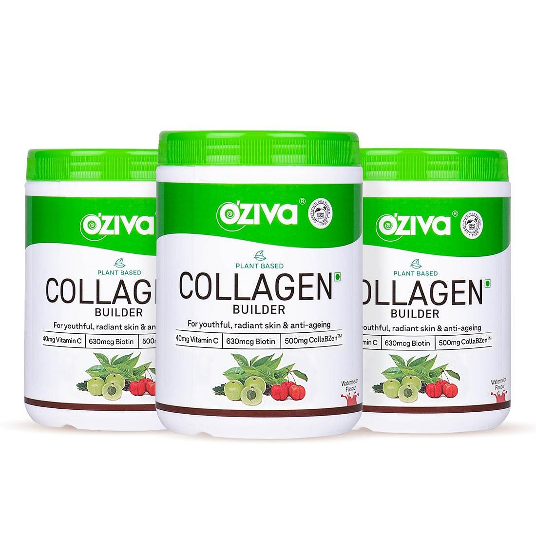 OZiva Collagen Builder for Anti-Ageing  Skin Radiance with Vitamin C Watermelon