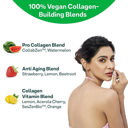 OZiva Collagen Builder for Anti-Ageing  Skin Radiance with Vitamin C Watermelon