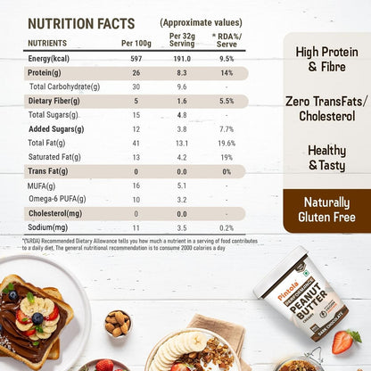 Pintola Dark Chocolate Performance Series Peanut Butter Creamy  Vegan Protein  26 Protein  High Protein  Source of Fiber
