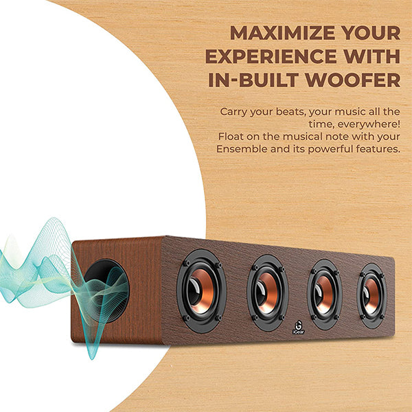 iGear Ensemble 20W Wooden Portable Soundbar With USBTF Card Support