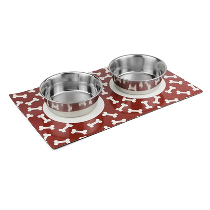 Pawpourri Saty On Mat for Dogs and Cats Red