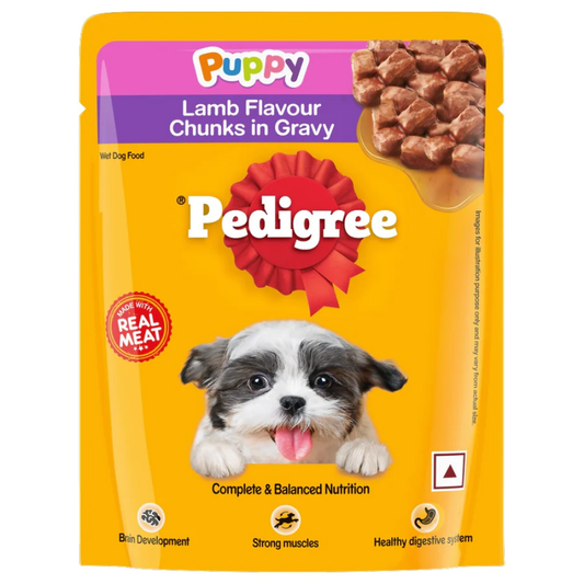 Pedigree Lamb Flavour Chunks in Gravy Puppy Wet Food