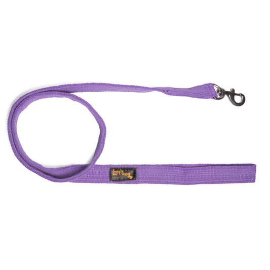 Lets Wag Single Handle Fabric Leash for Dogs Purple