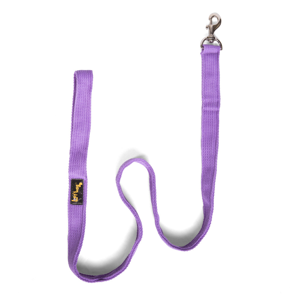 Lets Wag Single Handle Fabric Leash for Dogs Purple