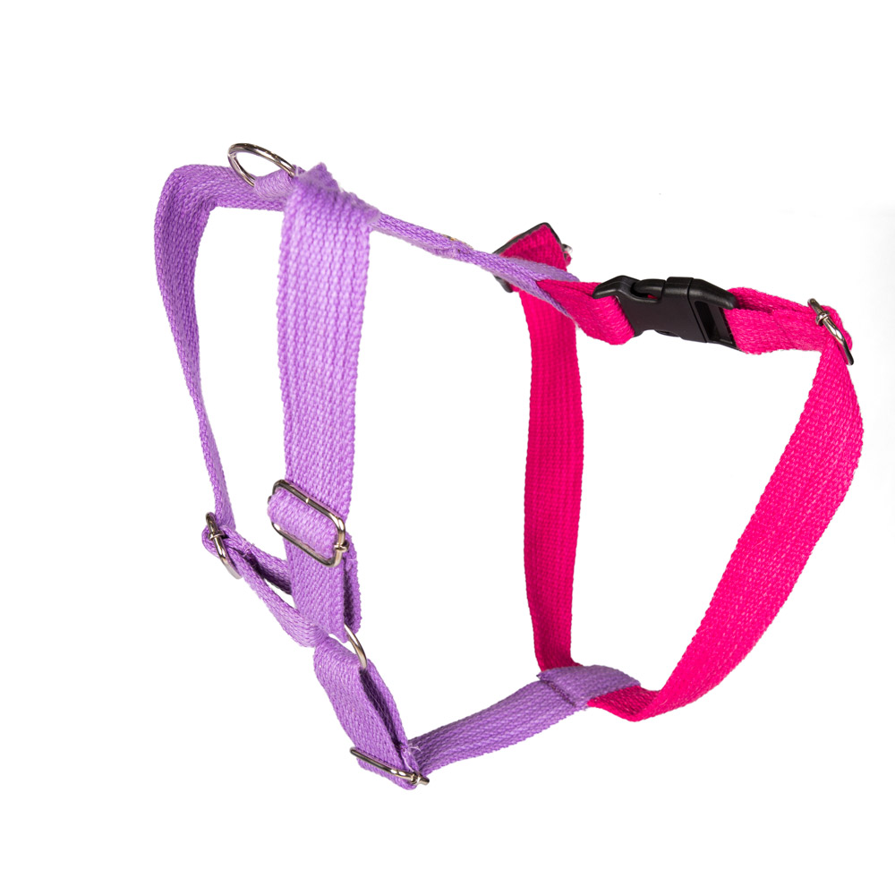 Lets Wag Training and Safety Dual Clip Designed Harness for Dogs PinkPurple
