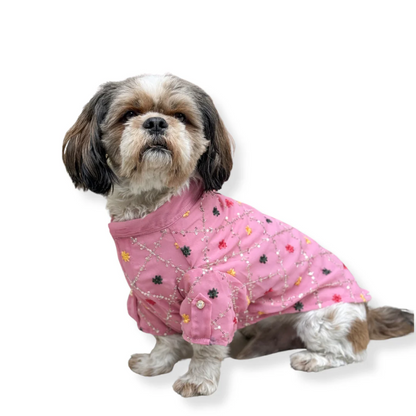 Pawgypets Festive Shirt for Dogs Pink