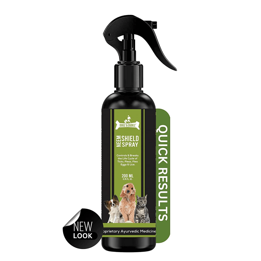 DOGZ  DUDEZ Natural Neem Shield Tick  Flea Repellent Spray for Dogs and Cats