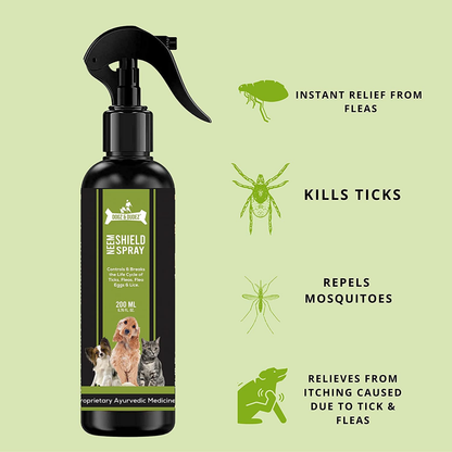 DOGZ  DUDEZ Natural Neem Shield Tick  Flea Repellent Spray for Dogs and Cats