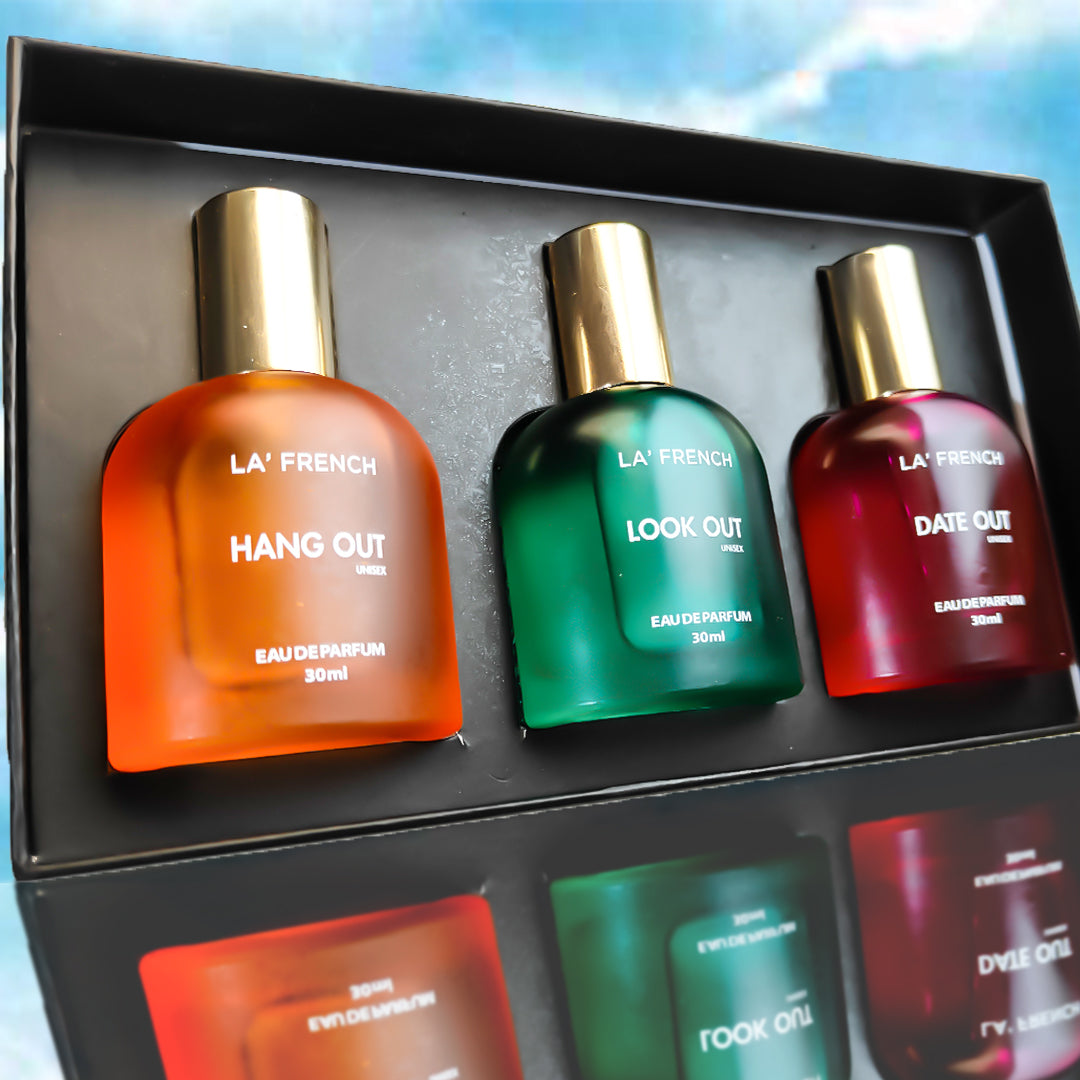 Perfume Gift Set for Men  Women 3x30 ML Hang Out Look Out Date Out