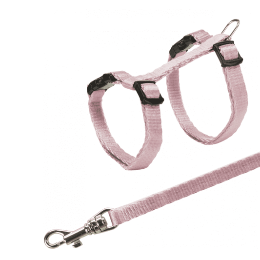 Trixie Harness with Leash for Kittens Pastel Pink