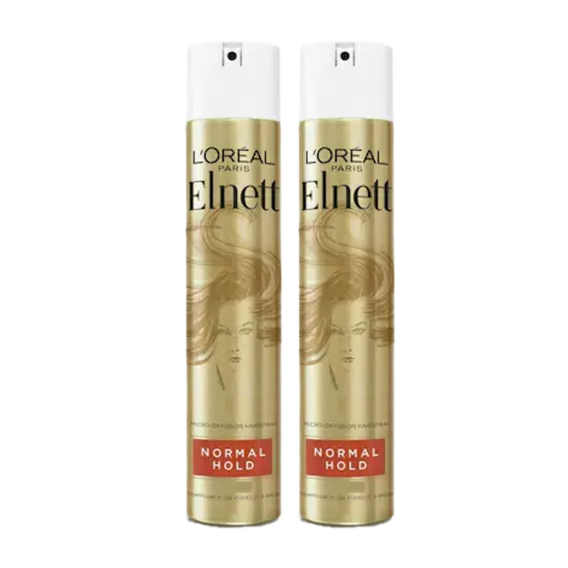 Pack of 2 LOreal Paris Elnett Satin Normal Hold Hair Spray