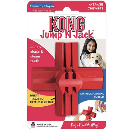 Kong Jump N Jack Toy for Dogs Red  For Aggressive Chewers